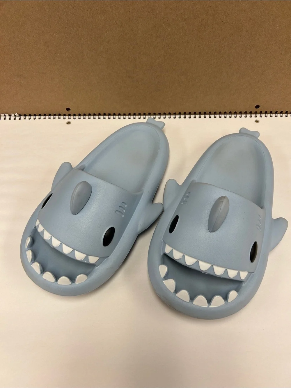 Kids Shark Slip-On One-Piece Clog - Light Blue